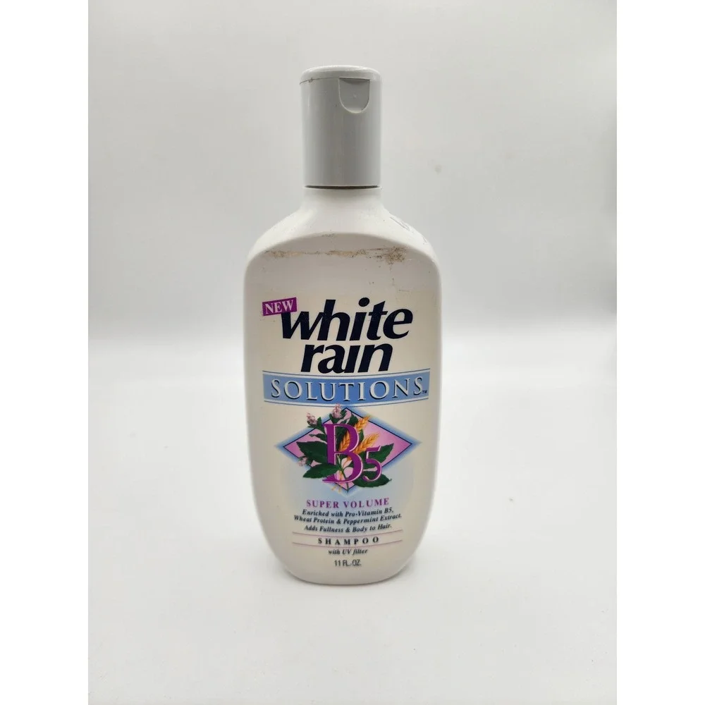 Vintage White Rain Solutions Super Volume Shampoo B5 UV Filter 11 fl oz